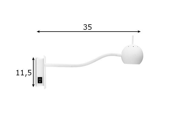 Kohdevalaisin Bollo mitat