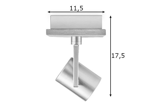 Kohdevalaisin Concrete mitat