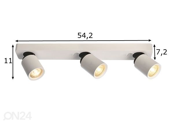 Kohdevalaisin Librae Linear III mitat