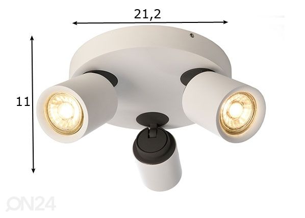 Kohdevalaisin Librae Round mitat