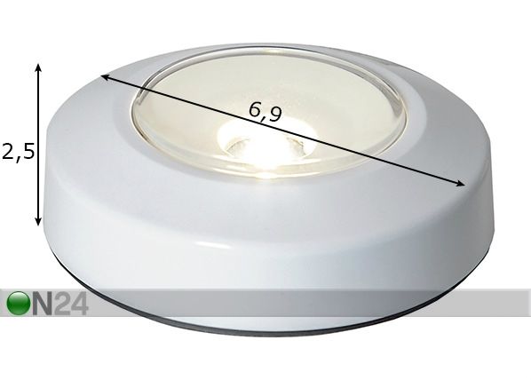 Kohdevalaisin Nightlight mitat