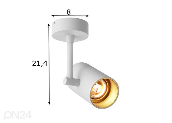 Kohdevalaisin Tori SL1 mitat