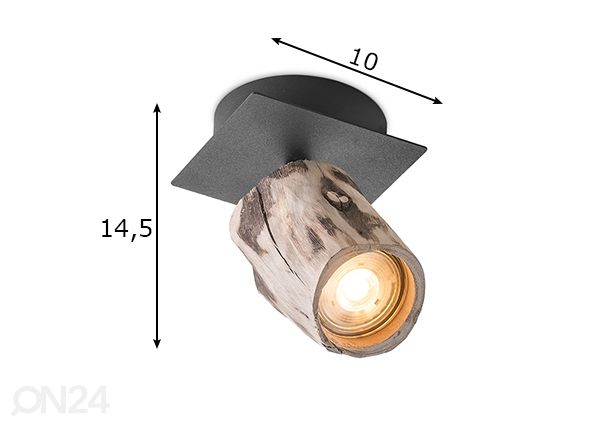 Kohdevalaisin Wood mitat