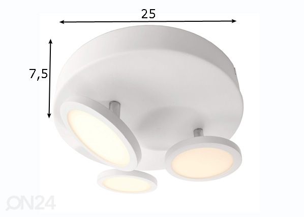 Kohdistava kattovalaisinDubhe III LED mitat