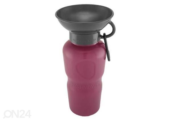 Koiran juomapullo 650 ml vadelmanpunainen
