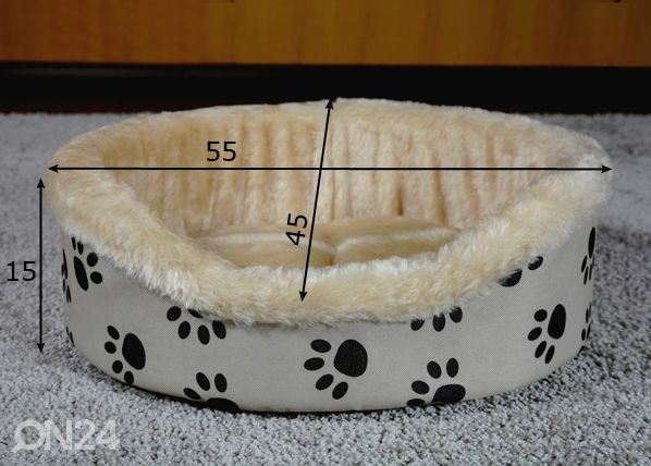 Koiran peti Josie Paw 55x45 cm mitat