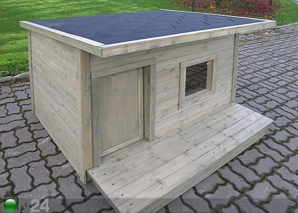 Koirankoppi lämpöeristyksellä, klaffiovella+terassi DONNA
