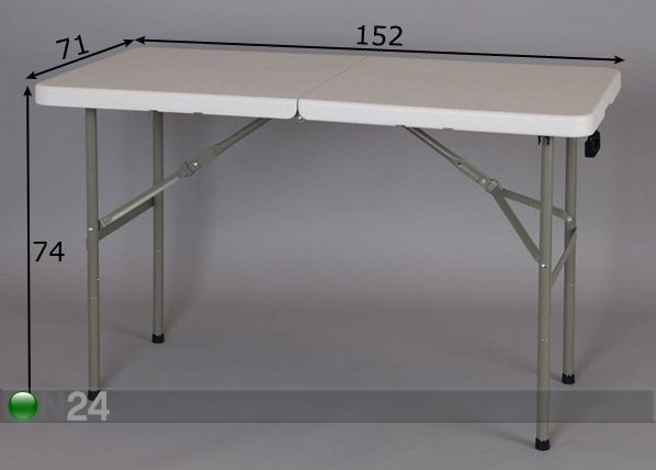Kokoontaitettava pöytä 152x71 cm mitat