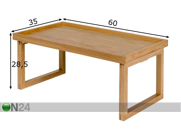 Kokoontaitettava sänkytarjotin NewEst BREAKFEST TRAY mitat