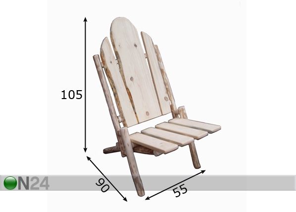 Kokoontaitettava tuoli mitat