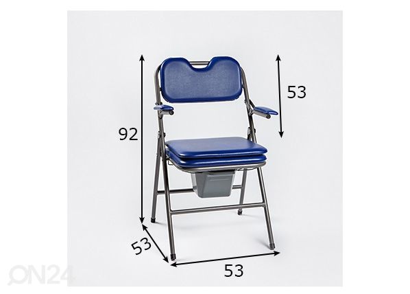 Kokoontaitettava WC-tuoli mitat