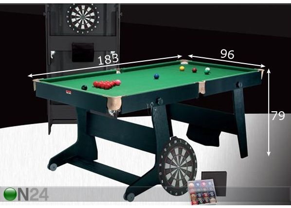 Kokoontaitteva SNOOKER -PÖYTÄ mitat