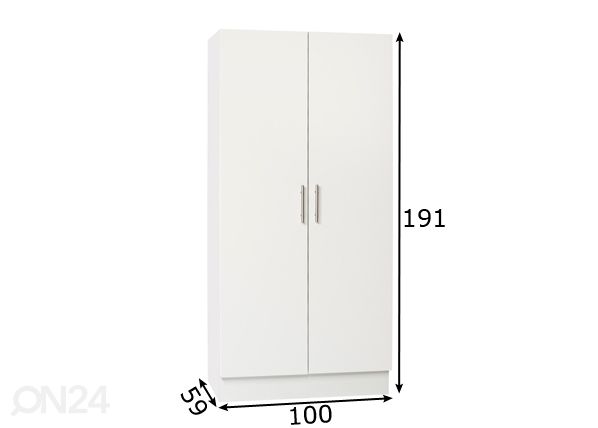 Komero EAZY h191 x 100 cm mitat