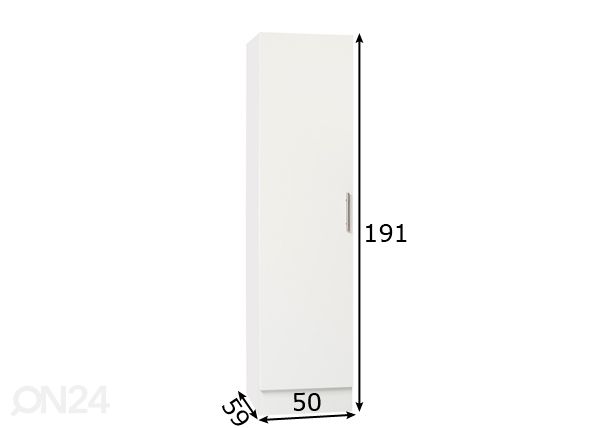 Komero EAZY h191 x 50 cm mitat
