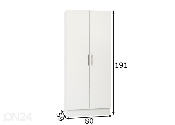 Komero EAZY h191 x 80 cm mitat