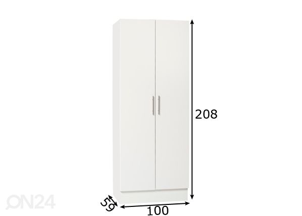 Komero EAZY h208 x 100 cm mitat