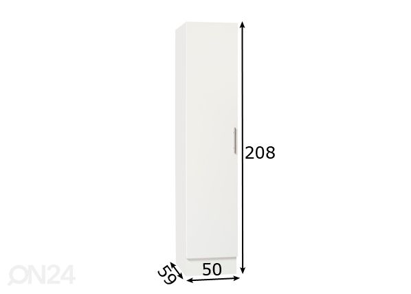 Komero EAZY h208 x 50 cm mitat