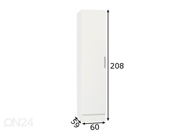 Komero EAZY h208 x 60 cm mitat