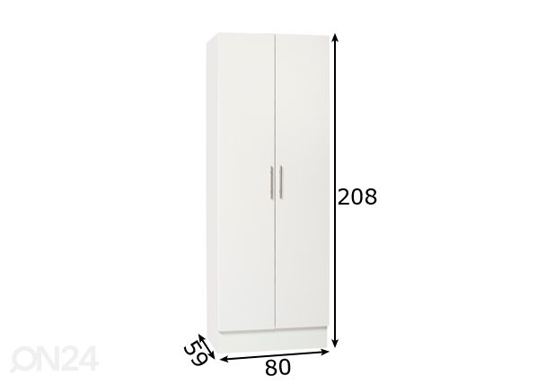 Komero EAZY h208 x 80 cm mitat