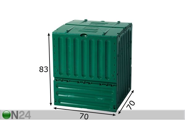 Kompostori Eco King 400 L, vihreä mitat