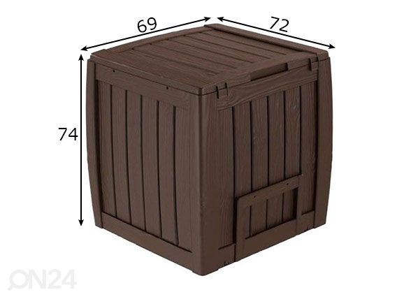 Kompostori Keter Deco alustalla 340 L mitat