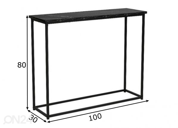 Konsolipöytä 100 cm mitat