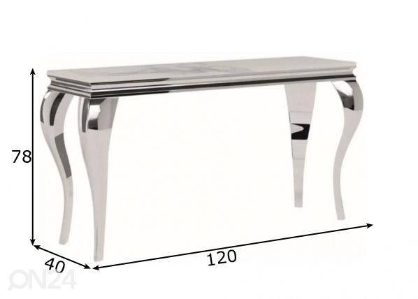 Konsolipöytä 120 cm mitat