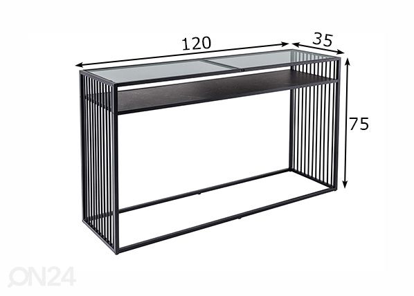 Konsolipöytä Architecture 120 cm mitat