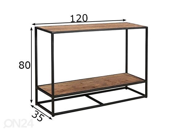 Konsolipöytä Dakota 120 cm mitat