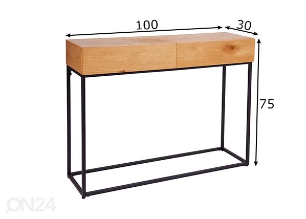 Konsolipöytä Elements mitat