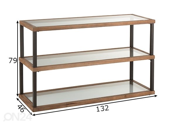 Konsolipöytä Hexa mitat