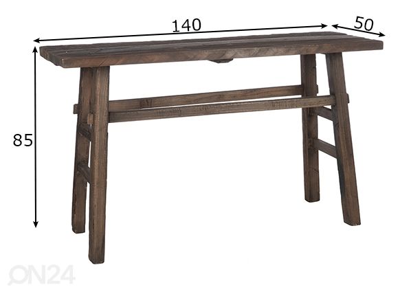 Konsolipöytä Mirk mitat