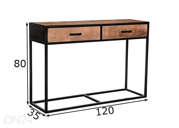 Konsolipöytä Sturdy 120 cm mitat