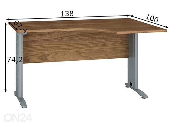 Konttoripöytä mitat