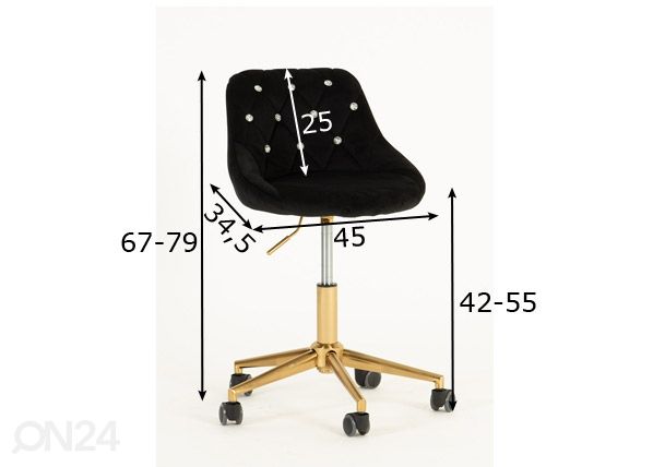 Konttorituoli mitat
