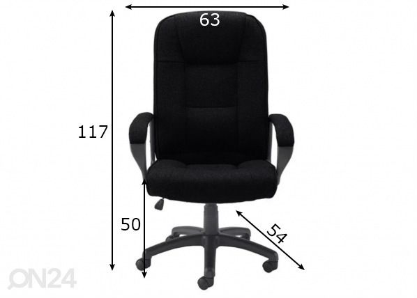 Konttorituoli mitat