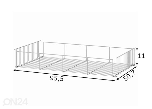 Kori vaatekaappiin SAVE 95,5x50,7 cm mitat