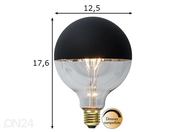 Koristeellinen E27 LED-lamppu 2,8W mitat
