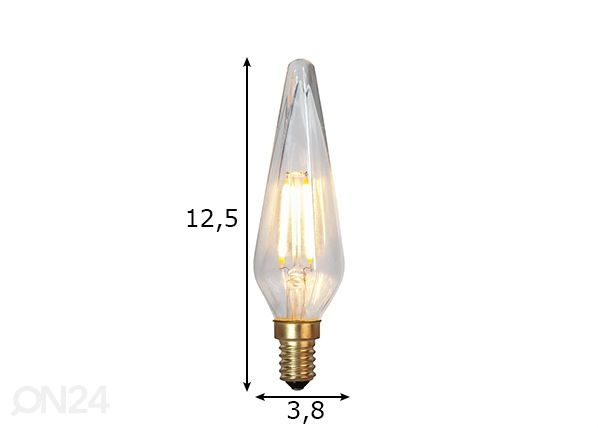 Koristeellinen LED-lamppu E14 0,3 W mitat