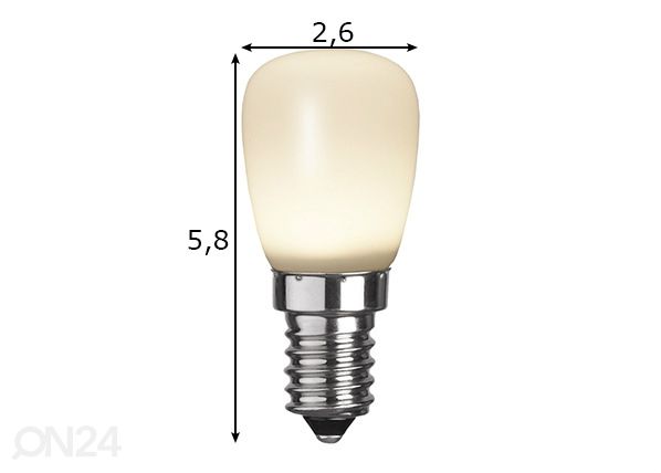 Koristeellinen LED-lamppu E14 0,9W ulkokäyttöön mitat