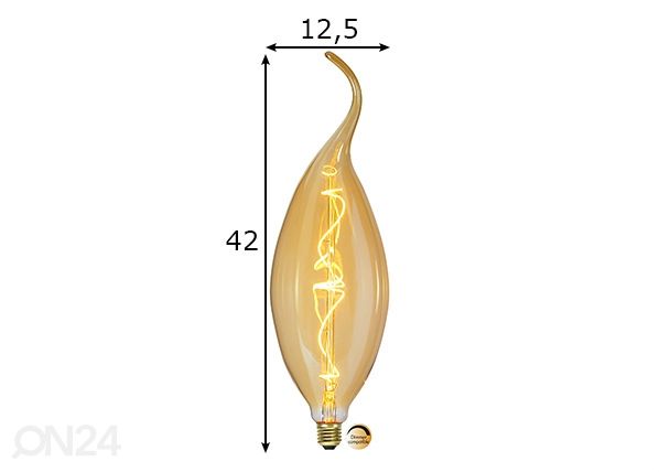Koristeellinen LED-lamppu E27 4,5 W mitat