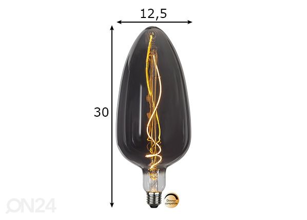 Koristeellinen LED-lamppu E27, 4,5W mitat