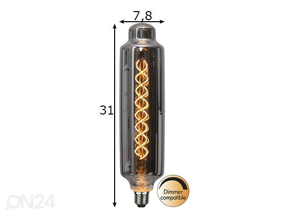 Koristeellinen LED lamppu E27 4,7 W mitat