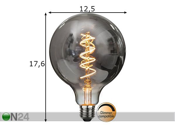 Koristeellinen LED-lamppu E27, 4W mitat
