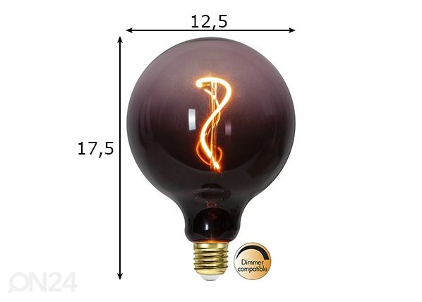 Koristeellinen LED-lamppu E27, 4W mitat