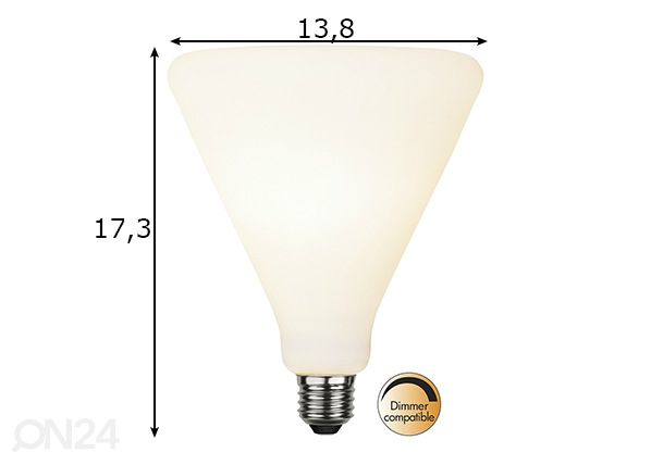 Koristeellinen LED-lamppu E27 5,6W mitat