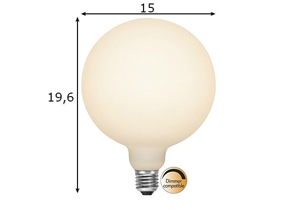 Koristeellinen LED-lamppu E27 6W mitat