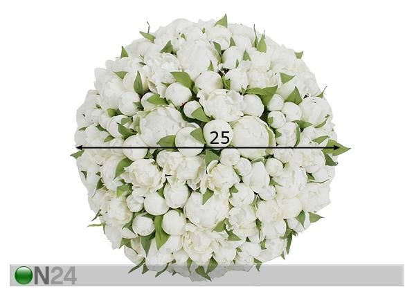 Koristekukkakimppu PIONI Ø 25 cm mitat