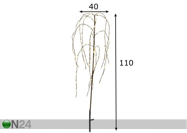 Koristepuu valoilla PAJU 110 cm LED mitat