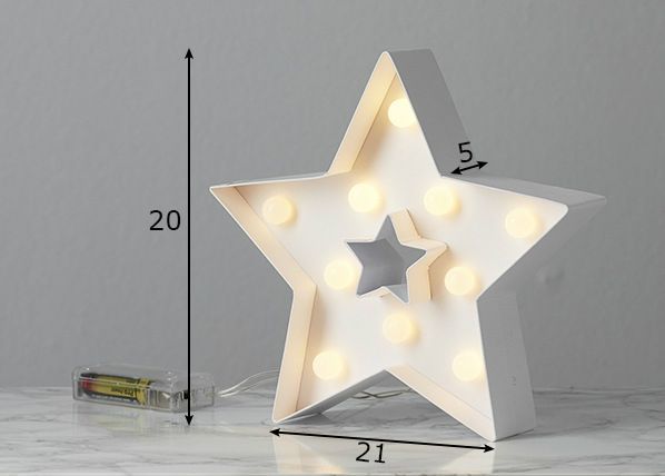 Koristetähti LED mitat